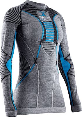 Превью  Термофутболка X-BIONIC Apani 4.0 Merino Round Neck LG SL Wmn Black/Grey/Turquoise
